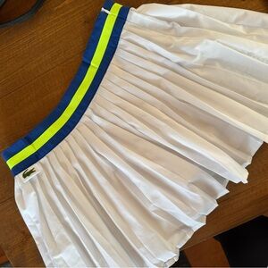 Lacoste Sport White Skirt with Blue Trim